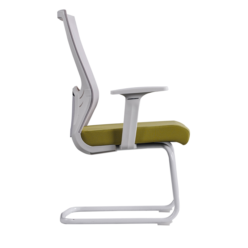 Modern Executive Breathable Mesh Office Chair With White Cantilever Frame - Ergonomic Support Desk Chair For Home Office