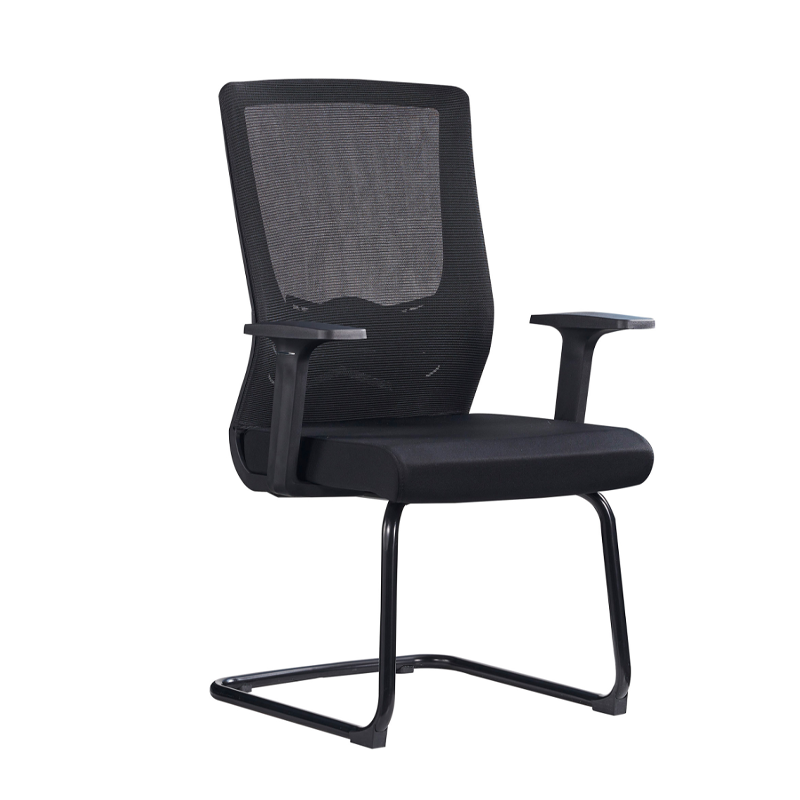 Modern Black Breathable Mesh Conference Desk Chair - Black Frame & Breathable Seat Office Chair For Home Office