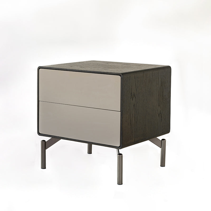 Modern Luxury Octopus Legs Bedside Cabinet - Solid Multilayer Wood 2 Drawers Nightstand For Bedroom