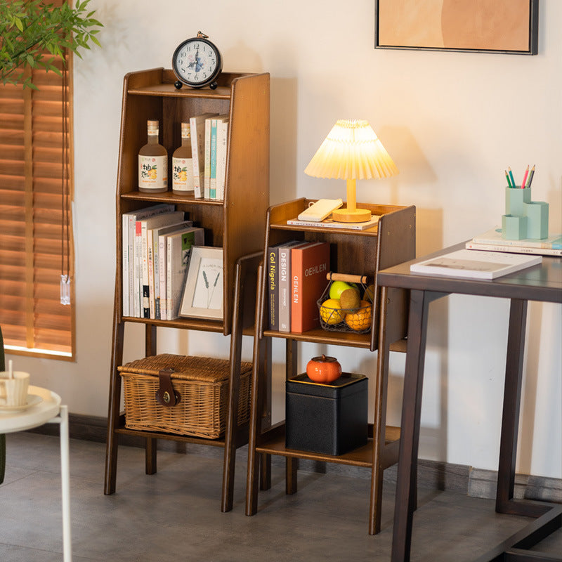 Modern Minimalist Rectangular Bamboo Bookshelf 3/4/5-Tier For Living Room