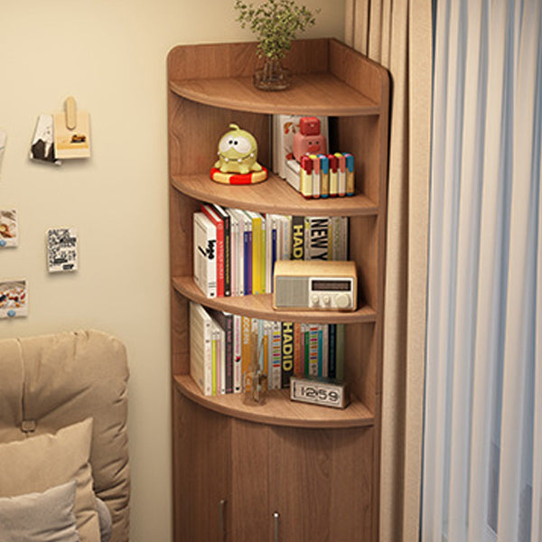 Modern Minimalist Fan-Shaped Engineered Wood Nightstand 6-Tier For Bedroom
