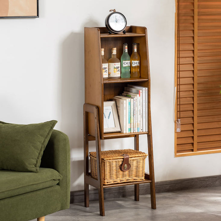Modern Minimalist Rectangular Bamboo Bookshelf 3/4/5-Tier For Living Room