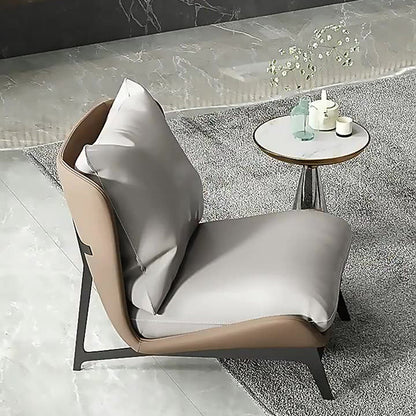Contemporary Scandinavian Faux Leather Carbon Steel Latex Cotton Sofa For Living Room
