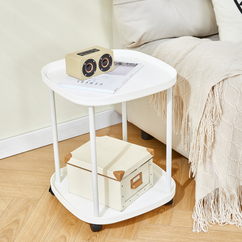 Modern Minimalist Rectangular PP Carbon Steel Side Table 2/3 Tier For Living Room