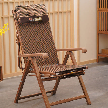 Traditional Farmhouse Rectangular PE Woven Steel Recliner Armrest Backrest For Living Room