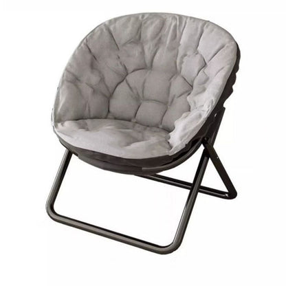 Modern Minimalist Oval Suede Velvet Steel Accent Chair Backrest Armless For Living Room
