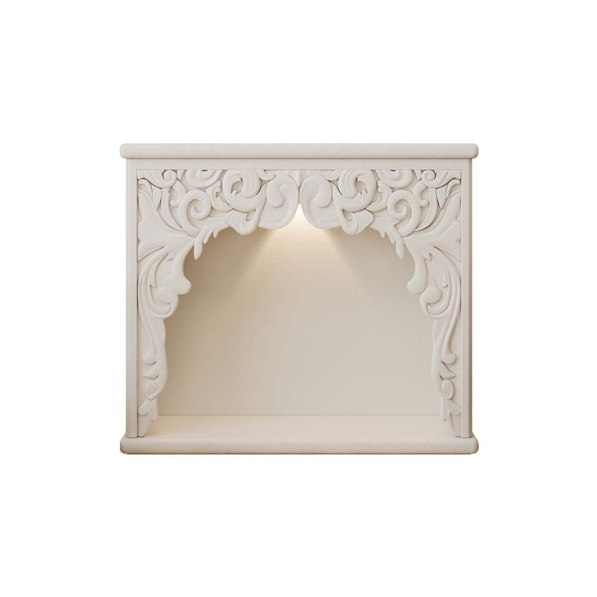 Traditional French Square Medium-Density Fiberboard Mantel Console Table For Living Room