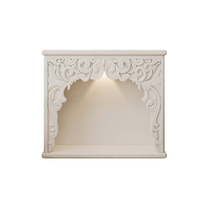 Traditional French Square Medium-Density Fiberboard Mantel Console Table For Living Room