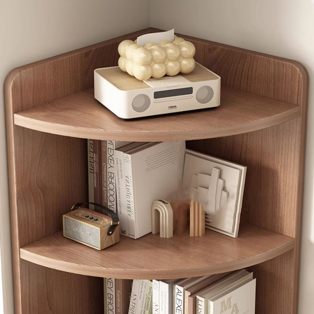 Modern Minimalist Fan-Shaped Engineered Wood Nightstand 6-Tier For Bedroom