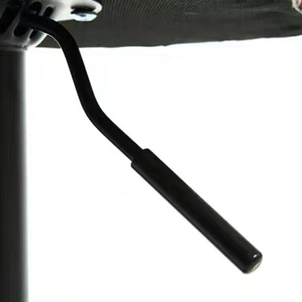 Contemporary Luxury Round Faux Oil-Waxed Leather Iron Bar Stool Backrest Footrest For Dining Room