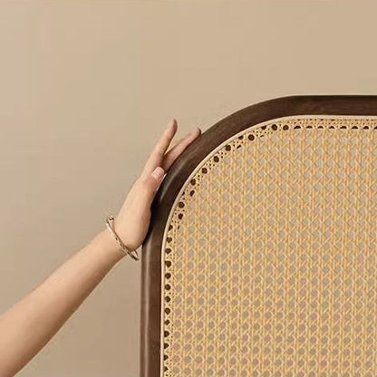Traditional Chinese Rubberwood PE Rattan Room Divider With 3-Tier Storage Shelf For Living Room