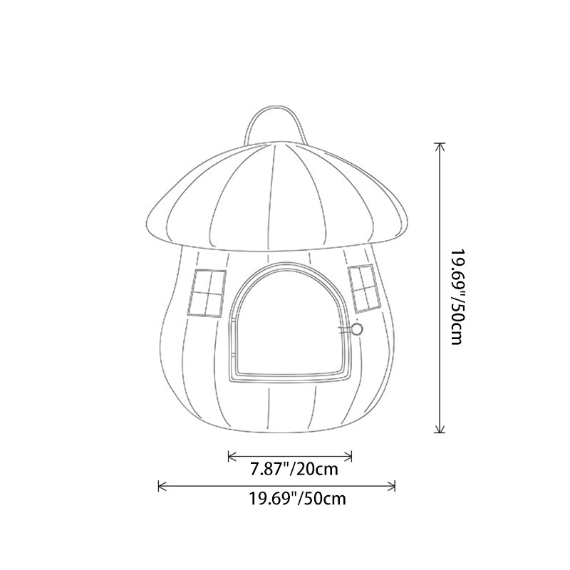 Contemporary Creative Round PP Rattan Handwoven Mushroom-Shaped Cat Bed For Outdoor & Bedroom