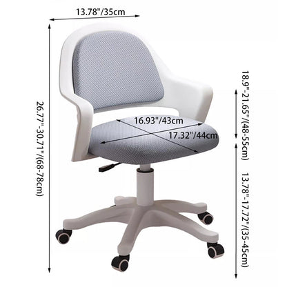 Modern Minimalist Rectangular Nylon Steel Soft PU Latex Mesh Fabric Desk Chair Backrest Armrest For Home Office
