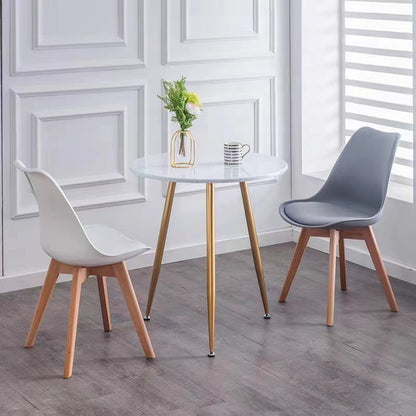 Modern Minimalist Tulip Shape PP Solid Wood Chair Backrest For Living Room