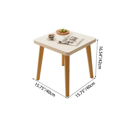 Modern Minimalist Square Particle Board Side Table 1-Tier For Living Room