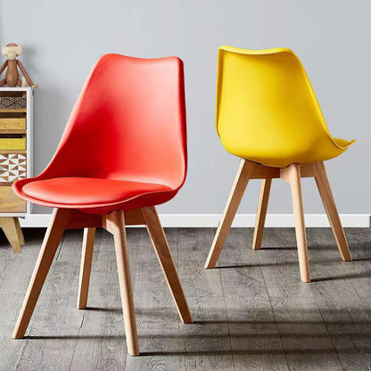 Modern Minimalist Tulip Shape PP Solid Wood Chair Backrest For Living Room