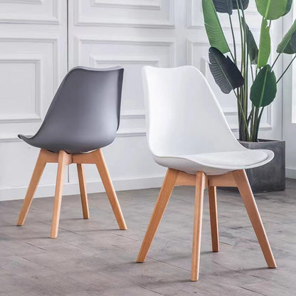 Modern Minimalist Tulip Shape PP Solid Wood Chair Backrest For Living Room
