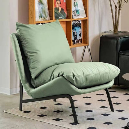 Contemporary Scandinavian Faux Leather Carbon Steel Latex Cotton Sofa For Living Room