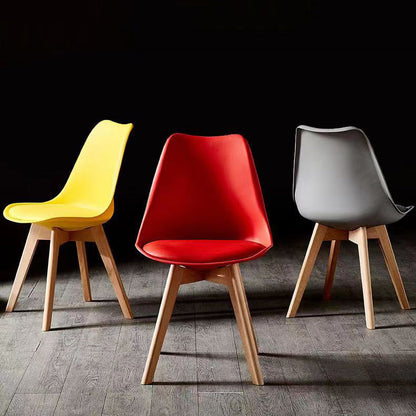 Modern Minimalist Tulip Shape PP Solid Wood Chair Backrest For Living Room