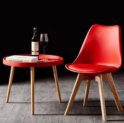 Modern Minimalist Tulip Shape PP Solid Wood Chair Backrest For Living Room