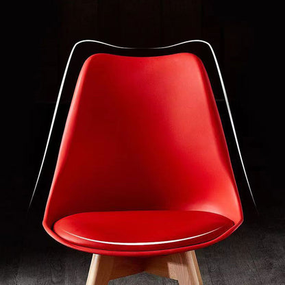 Modern Minimalist Tulip Shape PP Solid Wood Chair Backrest For Living Room