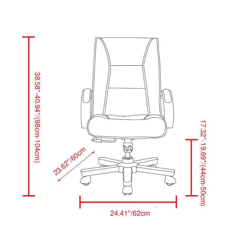 Modern Minimalist Curved PU Leather Sponge Solid Wood Nylon Desk Chair Backrest Armrest For Home Office