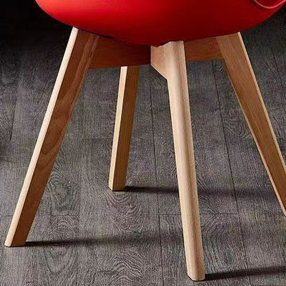Modern Minimalist Tulip Shape PP Solid Wood Chair Backrest For Living Room
