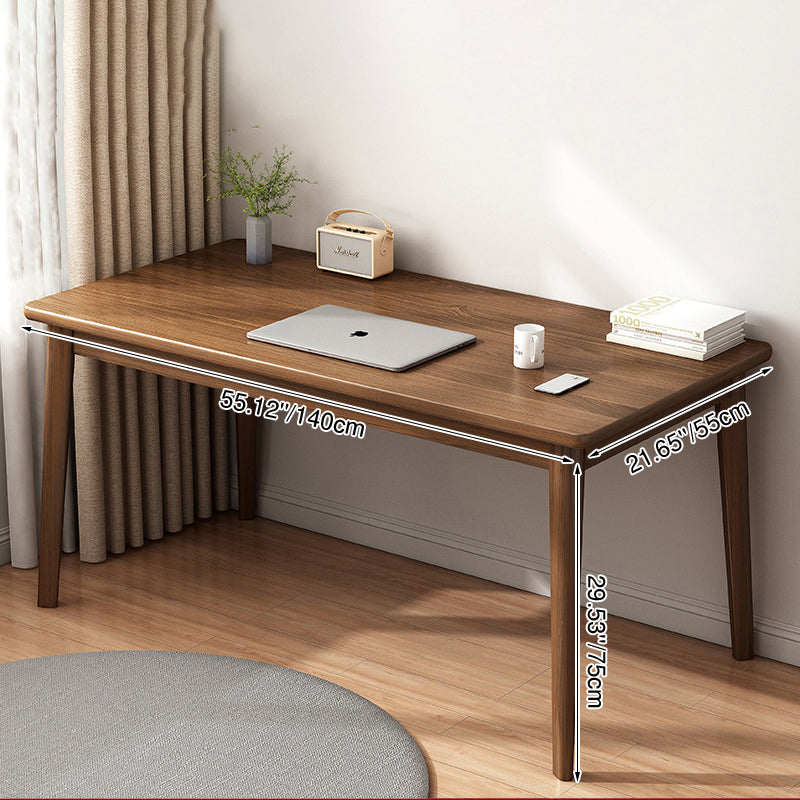 Modern Minimalist Rectangular Medium Density Fiberboard Solid Wood Desk 1-Tier For Home Office