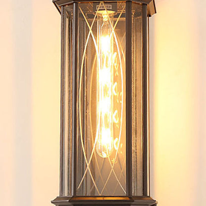 Traditional Vintage Transparent Cage Waterproof  1-Light Wall Sconce Lamp For Outdoor