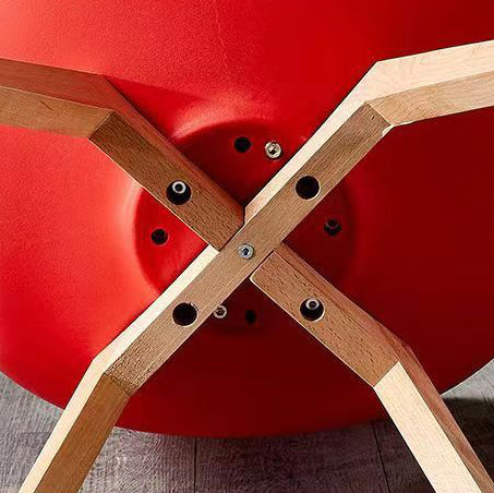 Modern Minimalist Tulip Shape PP Solid Wood Chair Backrest For Living Room