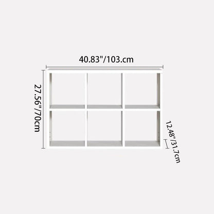 Contemporary Scandinavian Square Steel Modular Bookshelf 4/6-Cabinet For Living Room