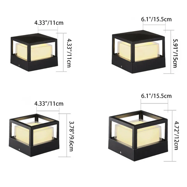 Industrial Waterproof Aluminum Cylinder LED Outdoor Lawn Landscape Light