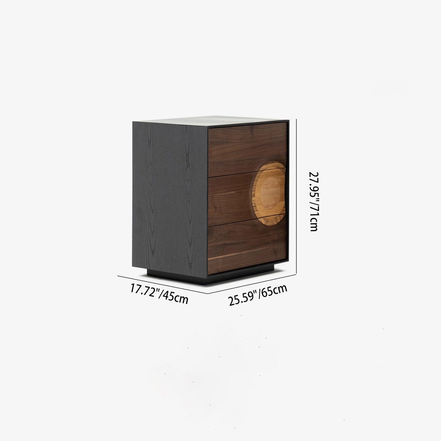 Contemporary Creative Solid Wood & Plywood Rectangular Storage Cabinet With 2/3/4/5 Drawers For Living Room