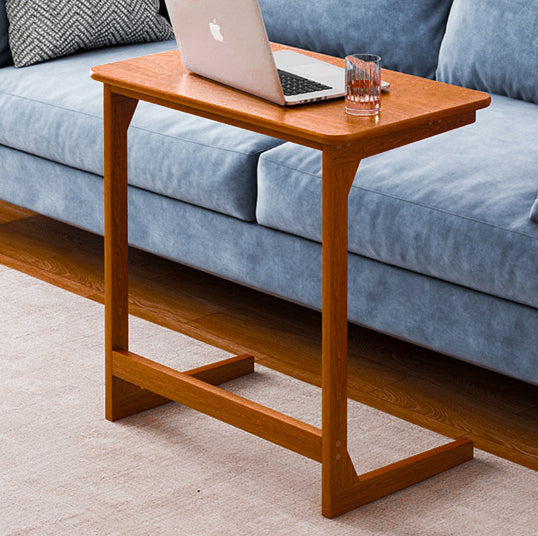 Modern Minimalist Rectangular Medium Density Fiberboard End Table 2-Leg For Living Room