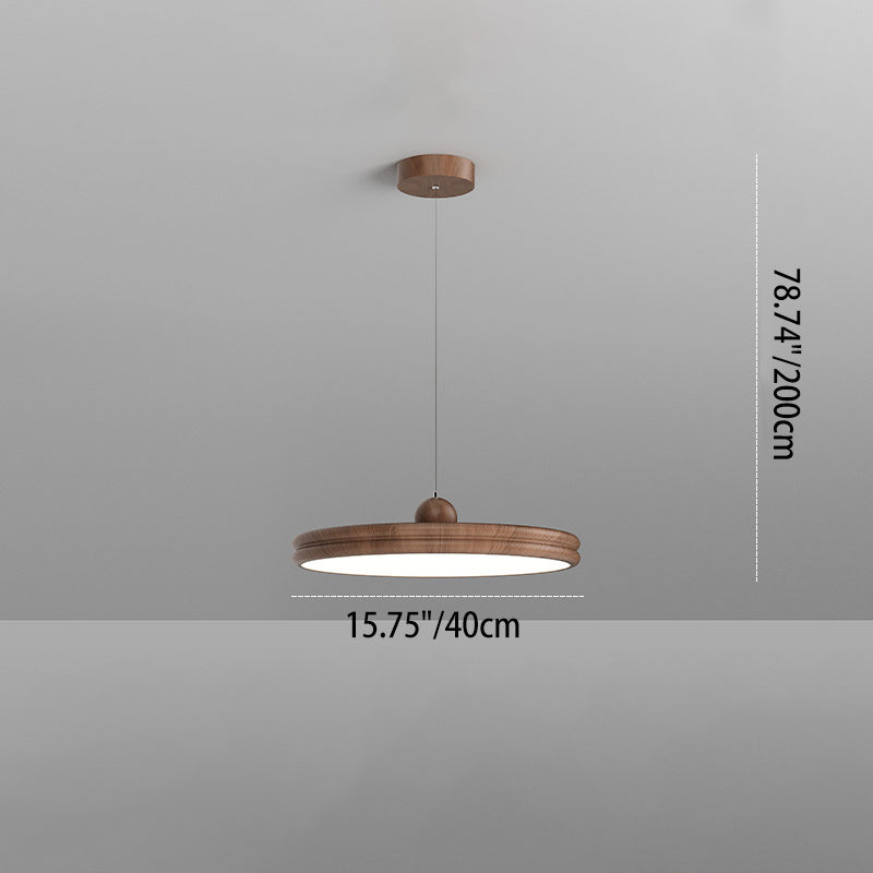 Modern Minimalist Round Cylindrical Iron Acrylic LED Pendant Light For Living Room