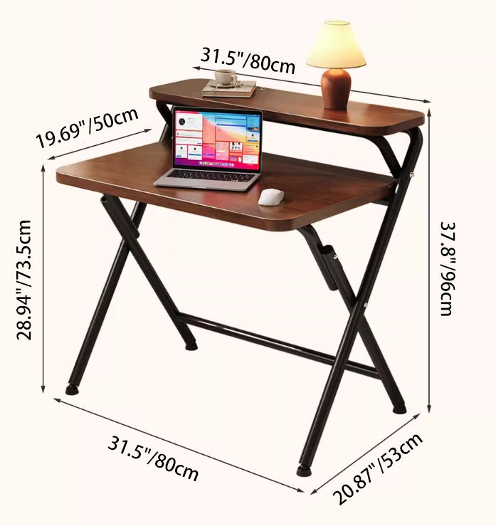 Modern Minimalist Rectangular MDF Iron Foldable Desks For Home Office