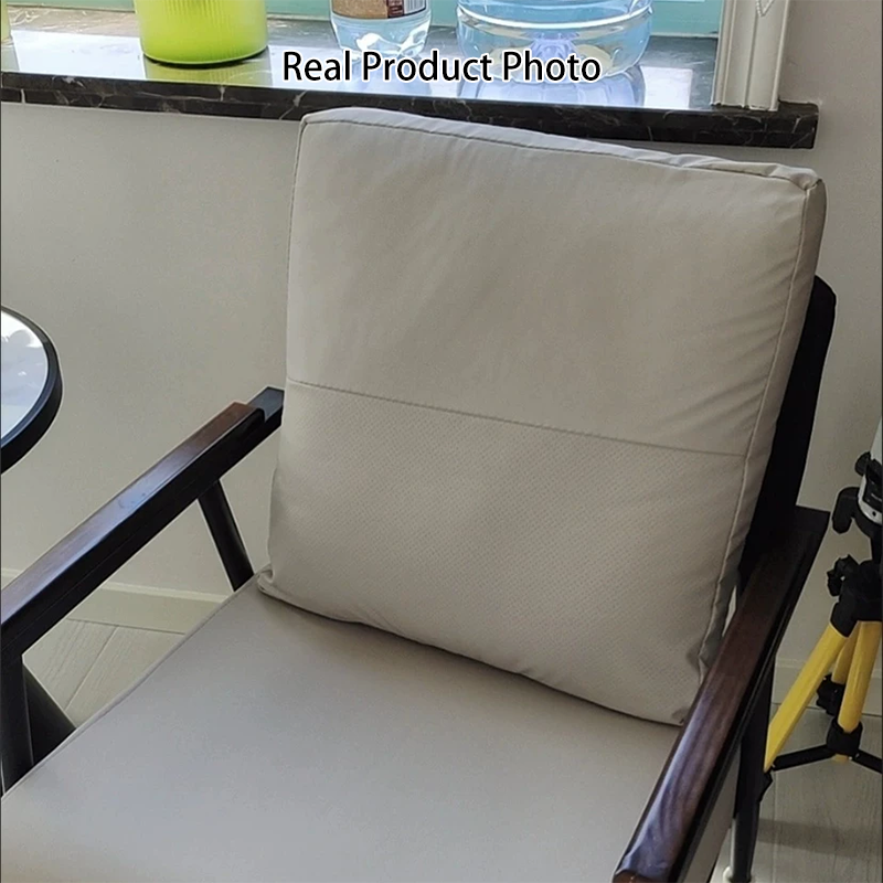 Contemporary Industrial Rectangular Iron PU Leather Sponge Latex PP Cotton Accent Chair Backrest Armrest For Living Room