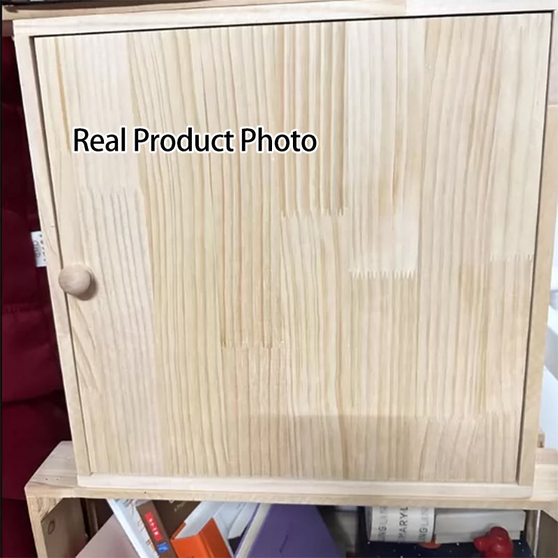 Modern Minimalist Square Pine Wood Composite Board Acrylic Storage Cabinet 1/2-Cabinet For Study