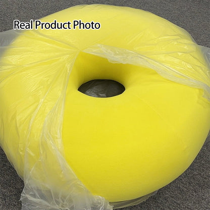 Contemporary Creative Donut-Shaped Velvet Accent Chair Backless Armless For Living Room