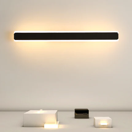 Modern Minimalist Rectangular Iron Acrylic LED Wall Sconce Lamp For Living Room