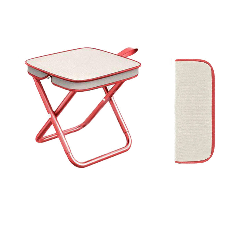 Modern Minimalist Rectangular Oxford Aluminum Folding Stool For Outdoor