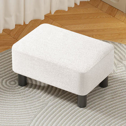 Modern Minimalist Rectangular Pine Wood PU Leather Cotton Linen Plastic Low Stool Backless Armless For Living Room