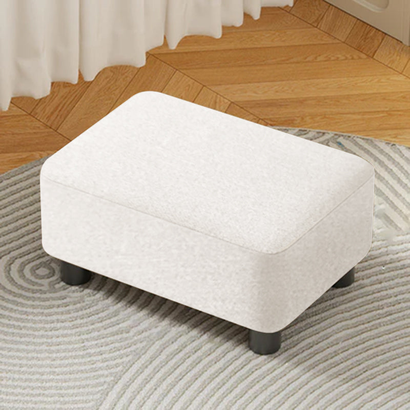 Modern Minimalist Rectangular Pine Wood PU Leather Cotton Linen Plastic Low Stool Backless Armless For Living Room