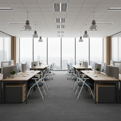 Modern Ergonomic Folding Office Chair - Rectangular Nesting Desk Chair With Flip-up Seat & 2D Armrests For Home Office