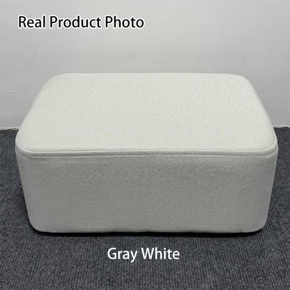 Modern Minimalist Rectangular Pine Wood PU Leather Cotton Linen Plastic Low Stool Backless Armless For Living Room