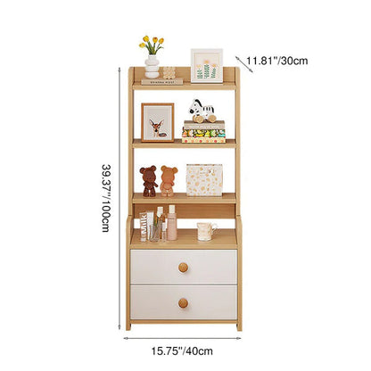 Contemporary Nordic Square Rectangular Density Board Nightstand 4/6-Tier For Bedroom