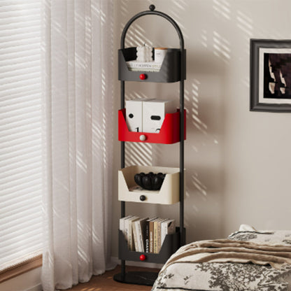 Modern Minimalist Arch-Shaped Iron Marble Storage Shelf 4-Tier For Living Room
