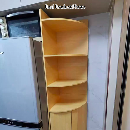 Contemporary Creative Triangle Eco-Friendly Engineered Wood Bookshelves 4-Shelf For Bedroom