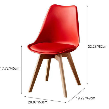 Modern Minimalist Tulip Shape PP Solid Wood Chair Backrest For Living Room