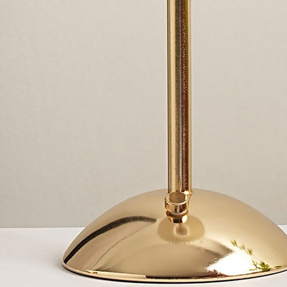 Contemporary Scandinavian Rechargeable Iron Fabric Conic Pleated 1-Light Table Lamp For Bedside